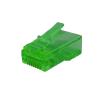 CONNETTORE RETE PLUG RJ45 UTP PER CATEGORIA 5E INCLUSO CAPUCCIO - VERDE